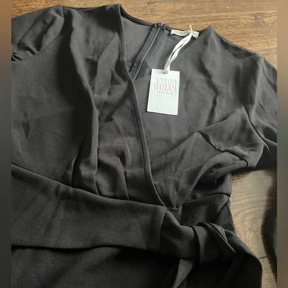 Grace Karin Elegant Black Midi Dress - Picture 6 of 9